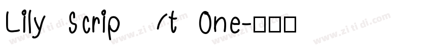 Lily Script One字体转换